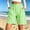 *Mint Green, variant on Women’s Plaid Elastic High Waist Bermuda Shorts with Pockets,Summer Casual Beach Midi Shorts Black,Women's Plus XXL