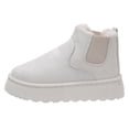 thumbnail image 1 of Botas de nieve para mujer, cálidas, sin cordones, de invierno, de talla grande, con forro polar grueso y acolchado de algodón, 1 of 6