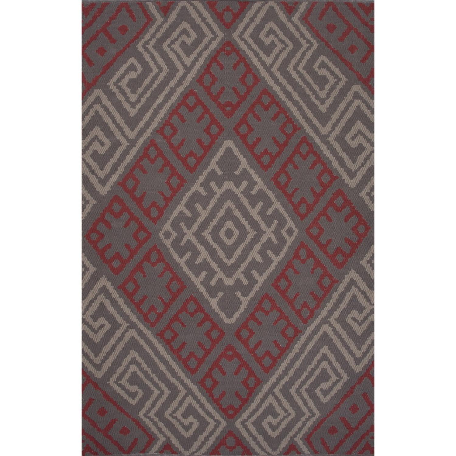 240x330cm **FREE DELIVERY** MIAMI BLOCKS SQUARES RED TAUPE MODERN FLOOR RUG XL 