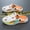 White Orange, variant on Color Gradient Thick Sole Unisex Clogs, Summer EVA 2-in-1 Non-slip Slides, Trendy Closed-toe Outdoor Beach Shoes