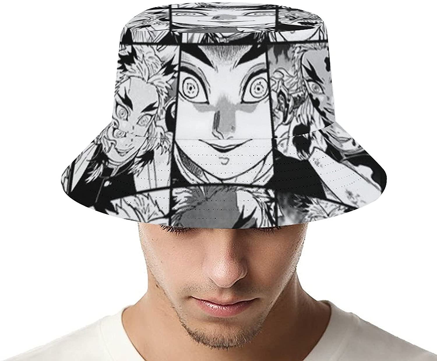 Print Bucket Hat Sun Cap Fisherman 