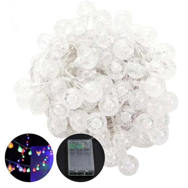 10 metros / 32.8 pies 80 LED Bola de burbuja Diseño de globo Linterna de cadena Luz constante Brill CACAGOO Cadena de lámpara