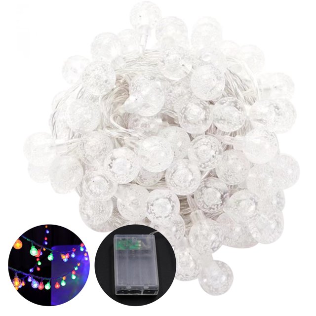 3 Meters/9.8Ft 30LEDs Bubble Ball Globe Design String Lantern Light Constant Bright& Flash 2 Lighting Modes IP44 Water Resistance 3 * AA Cell Operated for Halloweens Party Home Decoration Present