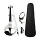 thumbnail image 3 of Conjunto de violín eléctrico de madera maciza, violín eléctrico silencioso, instrumentos de cuerda con Blanco, 3 of 9