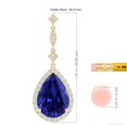thumbnail image 3 of ANGARA Lab Grown 6.5 Ct Blue Sapphire Teardrop Pendant with Diamonds for Women in 14K Yellow Gold (Size-14x10mm) | Anniversary, Jewelry Gift for Women | Lab-Grown Blue Sapphire Necklace, 3 of 8