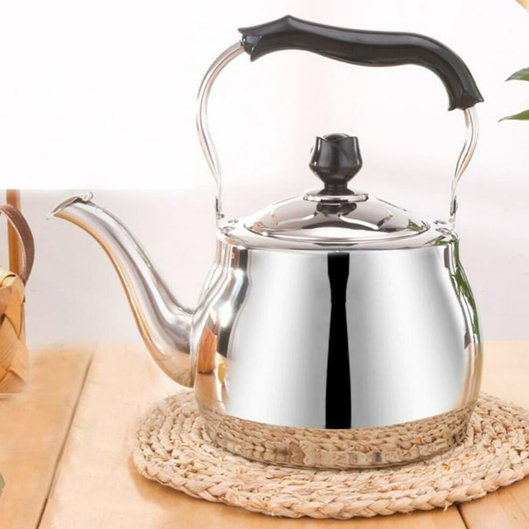 Creative Home 10 Cups Blue Stainless Steel Whistling Tea Kettle Teapot with  Aluminum Capsulated Bottom for Fast Boiling Heat Water 11303 - The Home  Depot