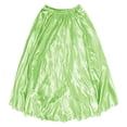 thumbnail image 4 of Flowy Satin Full Circle Swing Skirt, Elastic Waistband for Stage Show Practice, Casual Wear, Halloween Belly Dance Tribal Performance, 4 of 4