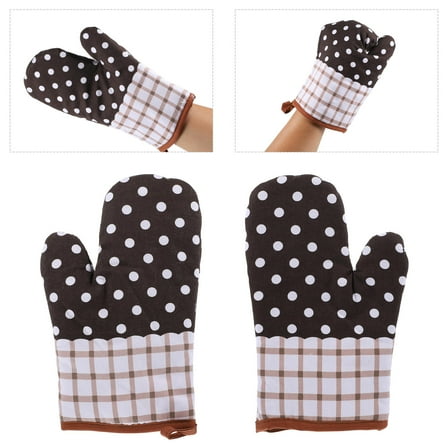 LEORX Multi Cotton Linen Heat Resistant Microwave Gloves for Kitchen Use, Perfect Housewarming , 2pcs