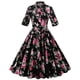 thumbnail image 1 of Vestidos Para Mujer Vestidos Midi Trendy Retro Casual Pullover Estampado Floral Erógeno Vestido Largo de Manga Corta Odeerbi ODB162784, 1 of 6