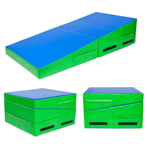 Ktaxon 60 X30 X14 48 X24 X14 Folding Gymnastics Incline Mat Cheese Wedge Ramp Skill Tumbling Mats For Kids Play Home Exercise Aerobics Walmart Com Walmart Com