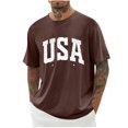 thumbnail image 4 of Birdeem Chemises pour Hommes Imprimé Col Rond Mode Décontractée Manches Courtes Blouses, 4 of 11