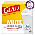 thumbnail image 3 of Glad White Garbage Bags - X-Small 15 Litres - Febreze Fresh Clean Scent, 52 Trash Bags, 3 of 6
