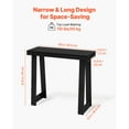 thumbnail image 3 of KFFKFF 36-inch Console Table, Modern Wooden Desk for Behind the Couch, Rectangular Entryway Table, Slim Sofa Table for Hallway, Bedroom, Living Room, or Foyer, Simple Assembly, Black, 3 of 9