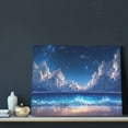thumbnail image 3 of Logiee Starry Night Ocean View Print Canvas Wall Art ,Art Poster,Canvas Decorative Picture,Decor Wall Pictures for Living Room Bedroom Bathroom,Ready to Hang, 3 of 6