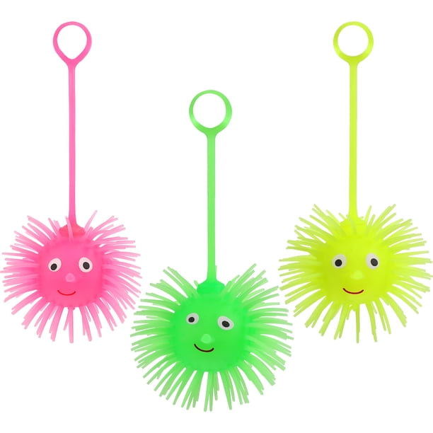 5 bolas luminosas para aliviar el estrés, juguetes elásticos de descompresión para niños.