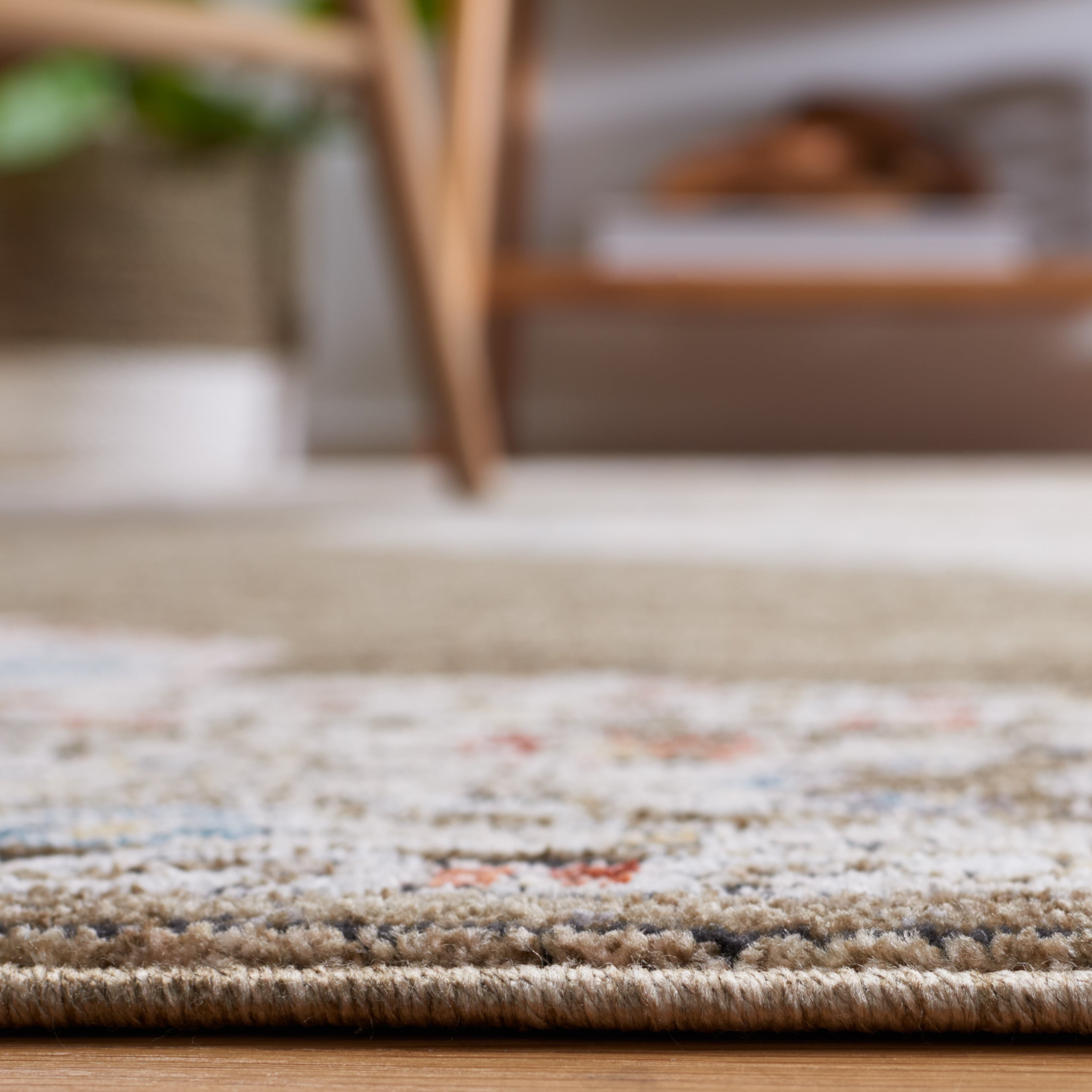 SAFAVIEH Sierra Vana Medallion Area Rug, Ivory/Olive Green, 9' x 12'