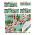 thumbnail image 3 of Kitchen Cafe Valance Curtain for Small Windows,Watercolor Garden Art Hibiscus Flowers Rod Pocket Short Valances Floral Plants on Teal Window Treatment Panel for Living Room/Bedroom/Bathroom,42x12in, 3 of 9