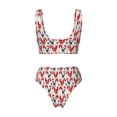 thumbnail image 6 of Rocae Roosters for Bikini Set for Women Two Piece Sexy High Swimsuits Split Crossover Bikini Small, 6 of 9