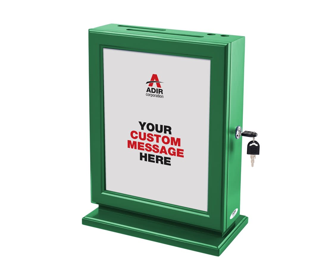 Adir 632 Customizable Wood Suggestion Box Green