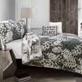 thumbnail image 3 of Lush Decor Camouflage Leaves Green 5-Piece Quilt Set, 3 of 7