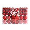 thumbnail image 2 of Bolas de Navidad colgantes Bolas de decoración Colgante para vacaciones Decoración navideña al aire libre para el hogar 101 piezas rojo Yotijar Colgantes Bolas, 2 of 7