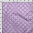 thumbnail image 3 of oneOone Cotton Jersey Purple Fabric Artistic Floral & Octagon Shape Geometric Sewing Material Print Fabric By The Yard 58 Inch Wide, 3 of 4