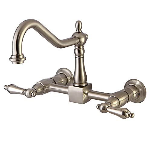Kingston Brass Heritage 8" Center Wall Mount Kitchen Faucet
