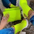 thumbnail image 1 of Botas de tacón alto de tacón grueso con punta abierta y boca de pescado de punto transpirable de color sexy para mujer Wmkox8yii  hfjk2006, 1 of 3