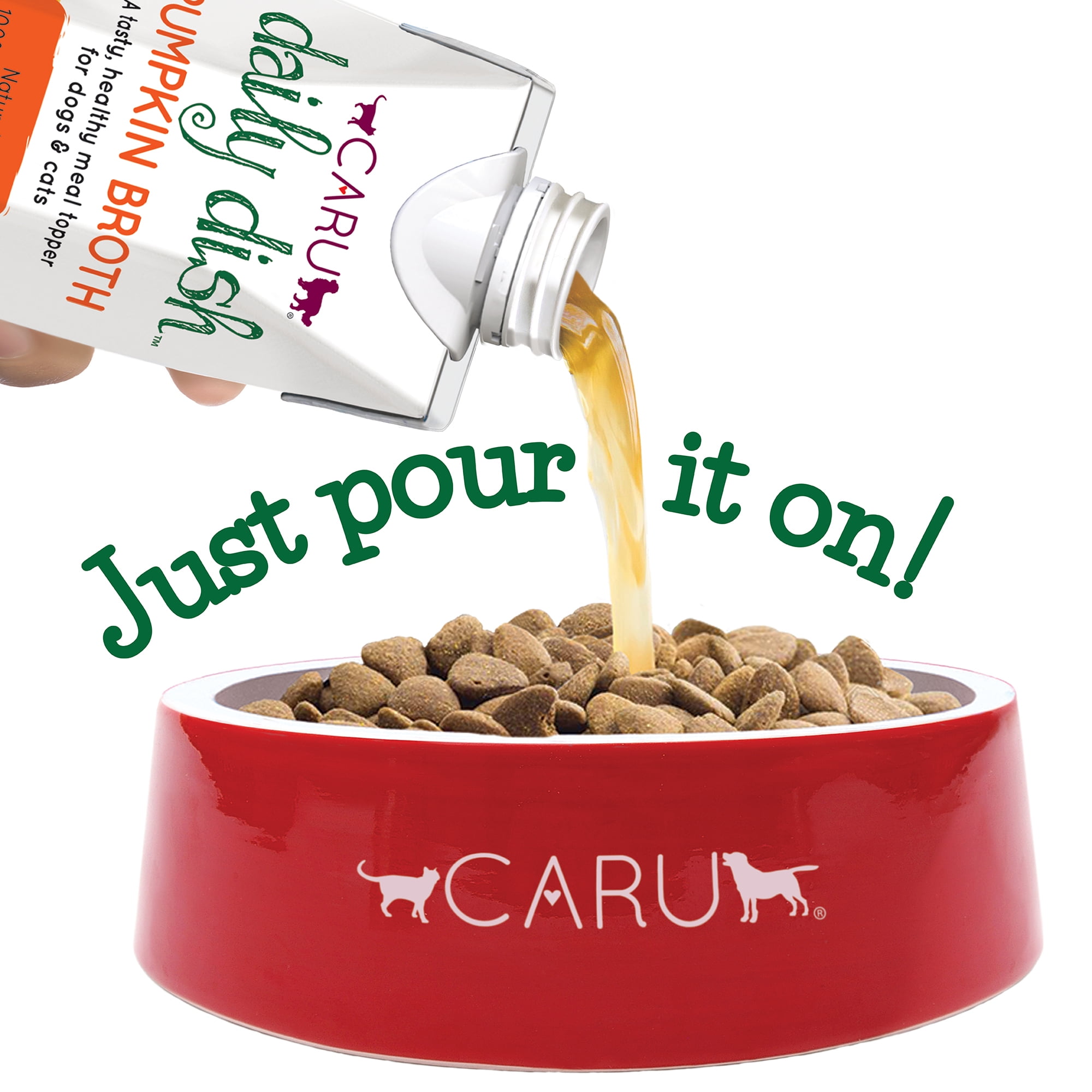 Caru Daily Dish Pumpkin Broth Meal Topper for Dogs and Cats - 1.1 lbs