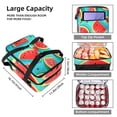 thumbnail image 3 of Watermelon Double Layered Insulated Refrigerated Lunch Bag with Large Capacity - Hand Carry Meal Bag - 7.1x11.4x16.1 Inches, 3 of 6