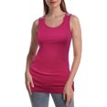 thumbnail image 2 of SUMONA Women Round Neck Accent Two Tones Casual Basic Ribbed Tank Top, 2 of 3