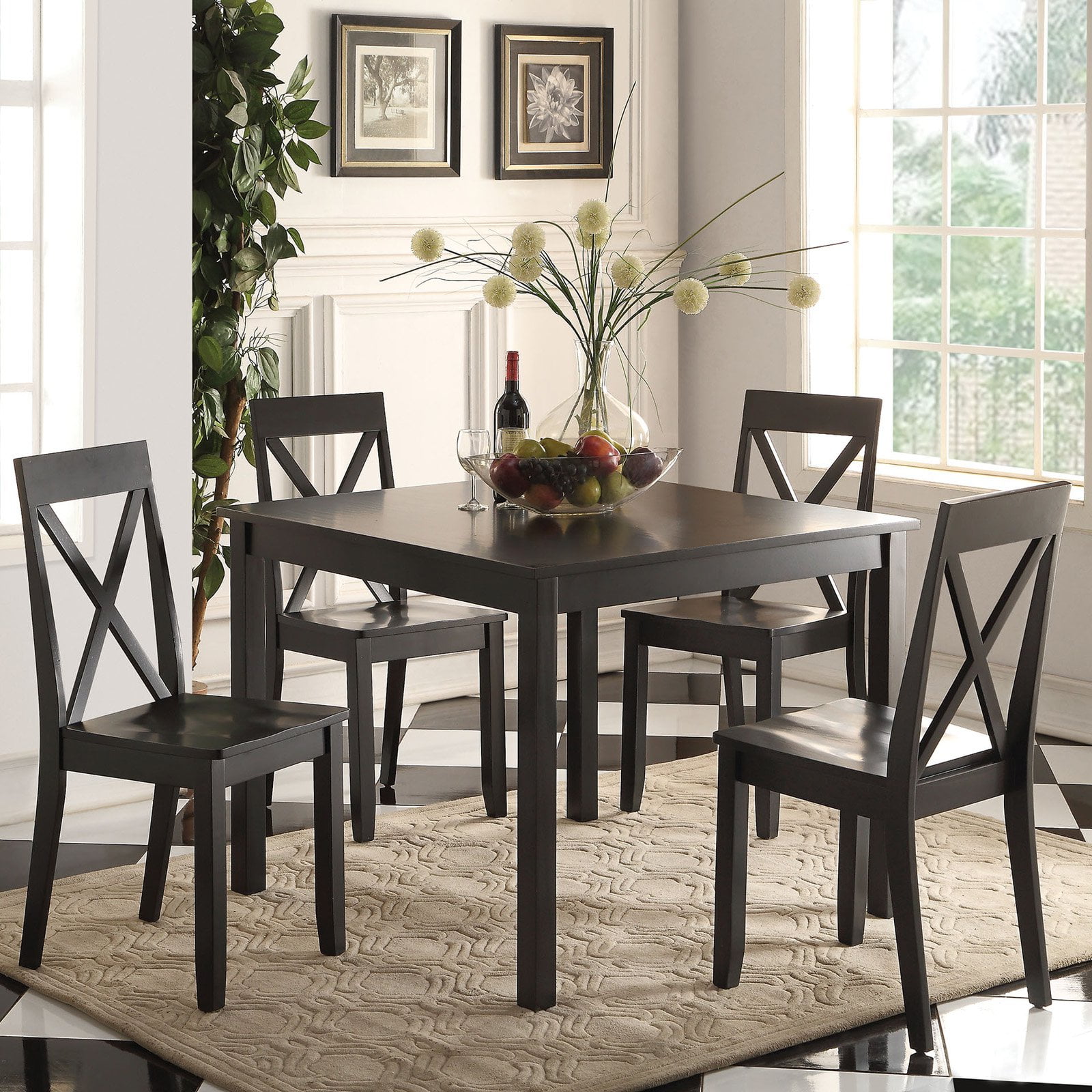 ACME Zlipury 5Piece Pack Dining Set, Black