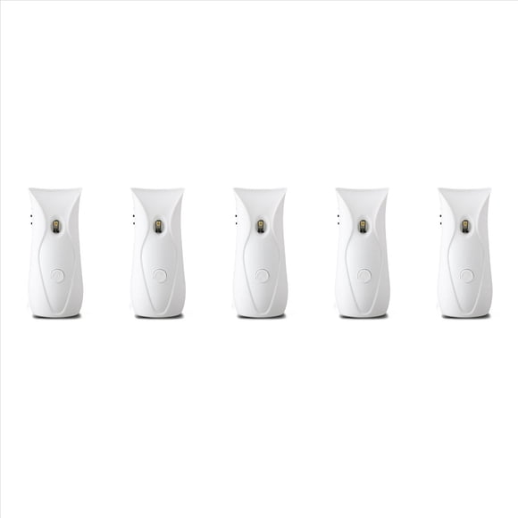 5X Dispensador Automático Ambientador de Aire Ambientador del Cuarto de Baño Temporizado en Aerosol Montado en La Pared, Dispensador de Aroma Automático para El Hogar