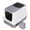 Gray, variant on RIZZARI Enclosed Cat Litter Box: Large Top & Front Entry - High-Sided Anti-Scatter Design - Stainless Steel Odor Control - Easy Clean  Non-Stick Coating- Pink Litter Pan