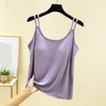 thumbnail image 1 of UPPADA Summer Saving Clearance Racerback Tank Tops for Women Built In Bra Spaghetti Strap Sleeveless Camisole Shirts V Neck Plain Basic Undershirts Summer Tops for Women Plus Size Clearance, 1 of 7