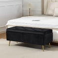 thumbnail image 2 of HOMCOM Storage Ottoman Bench with Steel Legs, 43 Inch Large Storage Chest, 2 of 10