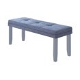 thumbnail image 1 of Aerys Tommy Solid wood Dining Bench in Grey with fabric seating, 1 of 2