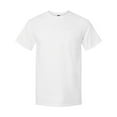 thumbnail image 5 of Gildan Short Sleeve Pocket T-Shirt, White Size-4XL Pack-1, Men Classic Fit Crewneck Tee, up to 4XL, 5 of 5