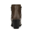 thumbnail image 2 of Unique Bargains Women's Round Toe Stacked Block Heel Zipper Ankle Boots, 2 of 7