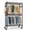 Black, variant on Sailvan 640LBS Heavy Duty Rolling Clothes Rack, 47" Garment Rack with Wheels, Metal Freestanding Portable Closet, 2 Hanging Rods & 3 Shelves,White