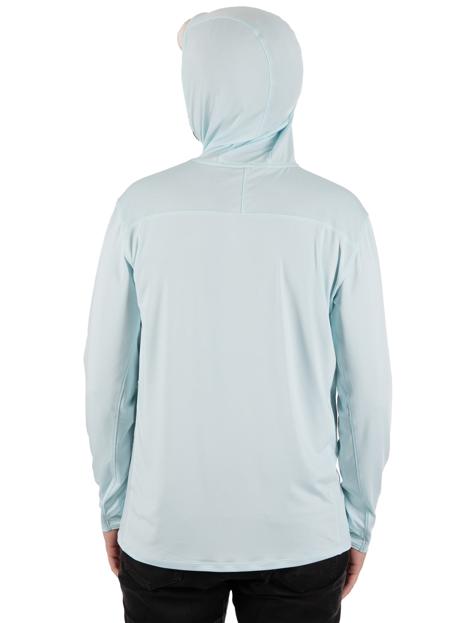 Realtree Men's Long Sleeve Performance Fishing Hoodie, Ice Caps, S