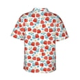 thumbnail image 3 of Balery Strawberries Print Men's Hawaiian Shirts Short Sleeve Beach Shirt Relaxed Fit Vacation Button Down Shirts-3X-Large, 3 of 9