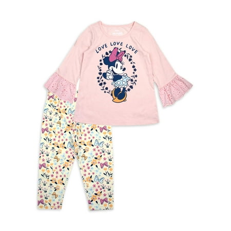 

Disney Minnie Mouse Baby Girl Eyelet Top & Capri Legging Outfit 2pc set