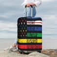 thumbnail image 7 of Lsque Thin Green Line With USA Flag Printed Luggage Cover, Travel Luggage Protector,Scratch and Dirt Resistant, Fits 18-32 Inch Luggage-Small, 7 of 7