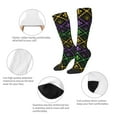 thumbnail image 6 of Balery Mardi Gra Geometric Fun Novelty Socks Men'S Women'S Crew Socks Funny Crazy Novelty Socks Quirky And Cool Socks, 6 of 9