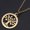 Gold, variant on Stainless Steel Gold Cable Ring Tree 17.7 Pendant Necklace 1.5mm Lobster Clasp P46