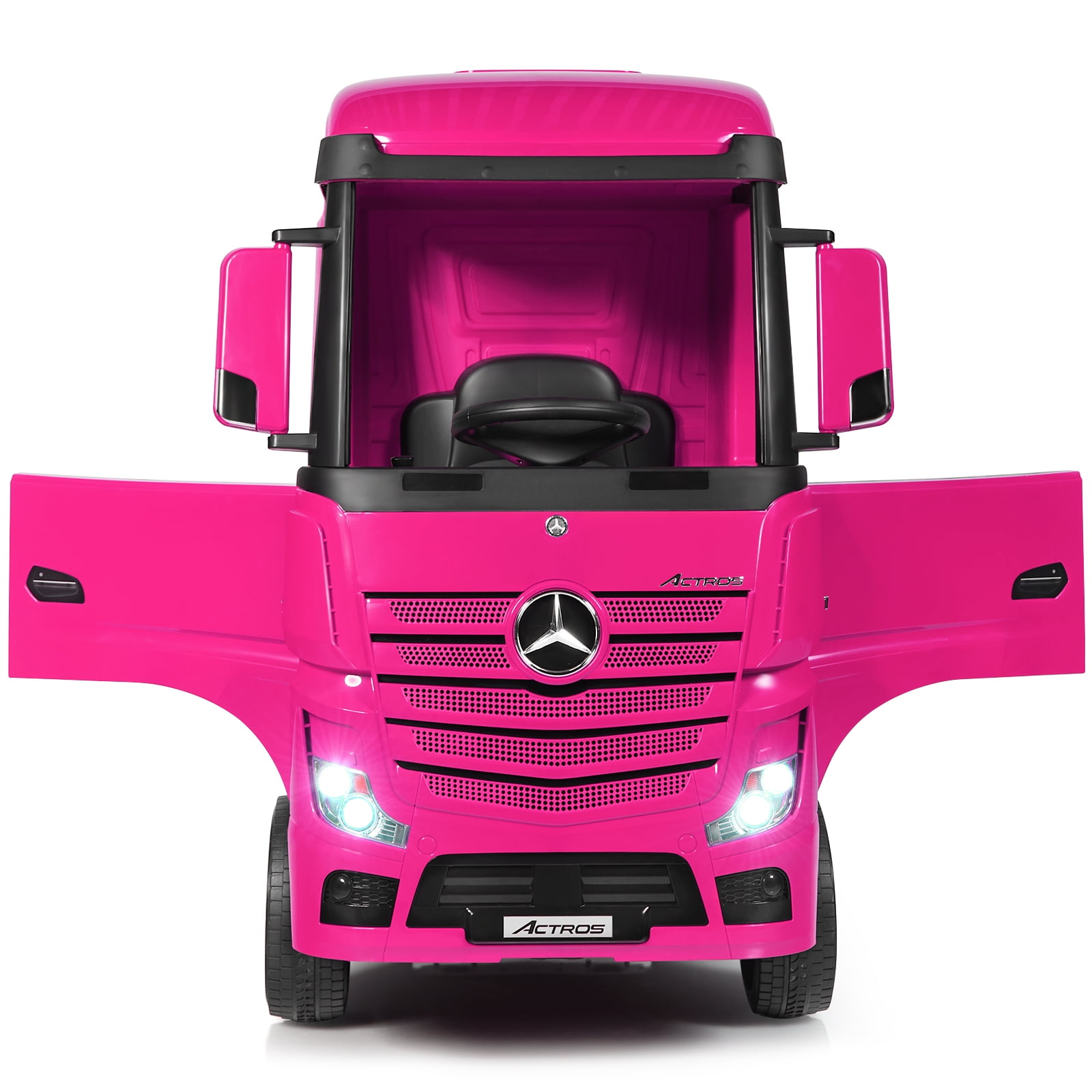 12V Kids Mercedes Benz Pink Ride On Car 4 Speeds LED Lights Remote Control MP3 