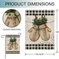 thumbnail image 6 of Merry Christmas Garden Flag, Home Decorative Gloves Xmas Outdoor Flag Sign, Rustic Burlap House Yard Garden Flag Vintage Winter Outside Seasonal Decoration Home Decor Flag 12.5 x 18, 6 of 6