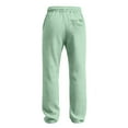 thumbnail image 4 of Wutalume Men's Solid Color Loose Fit Wide Leg Sweatpants, Casual Fashion Joggers with Elastic Waistband and Drawstring for Lounge, Streetwear, and Everyday Comfort,Green S, 4 of 7