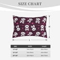 thumbnail image 4 of Picia skull with hearts Pattern Plush Pillow Case – Soft and Cozy Cushion Cover, Hypoallergenic Throw Pillow Case for Home Decor-16"x24", 4 of 6